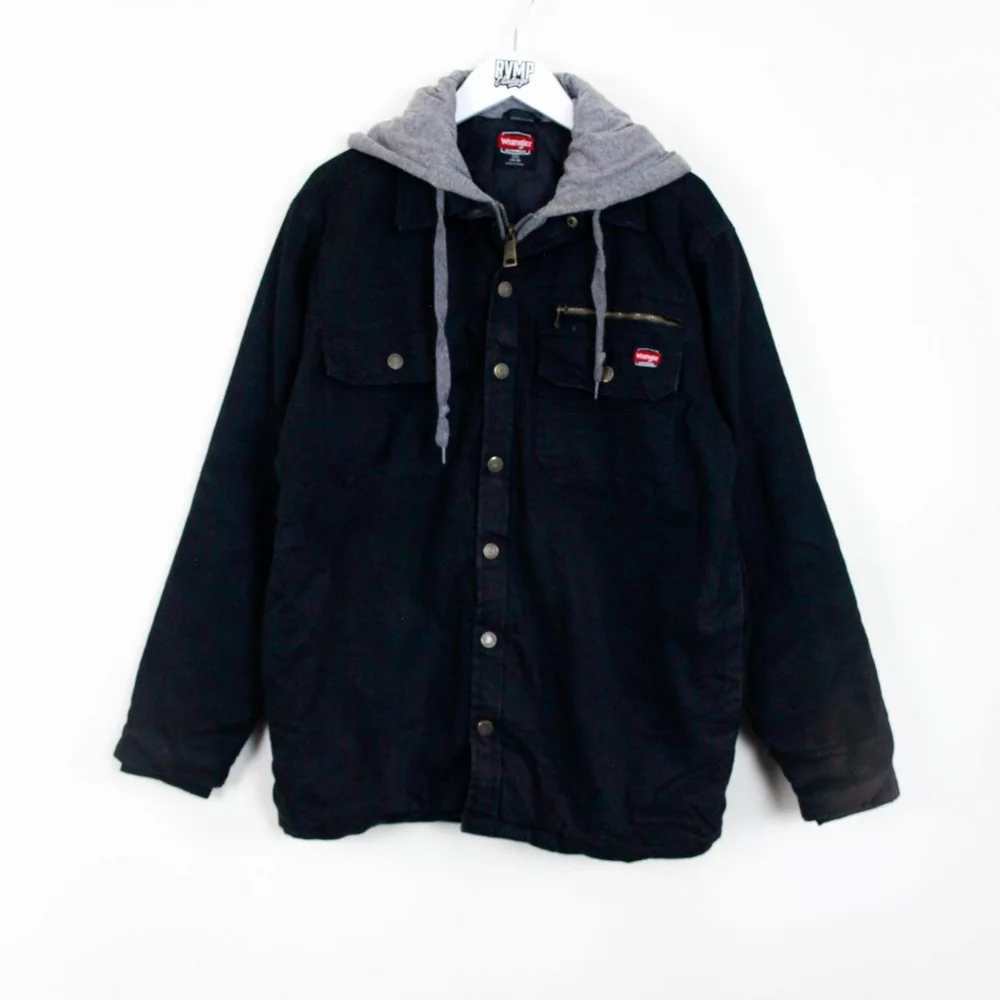 Wrangler Workwear Black Padded Denim Jacket (Small) - Picture 1 of 5